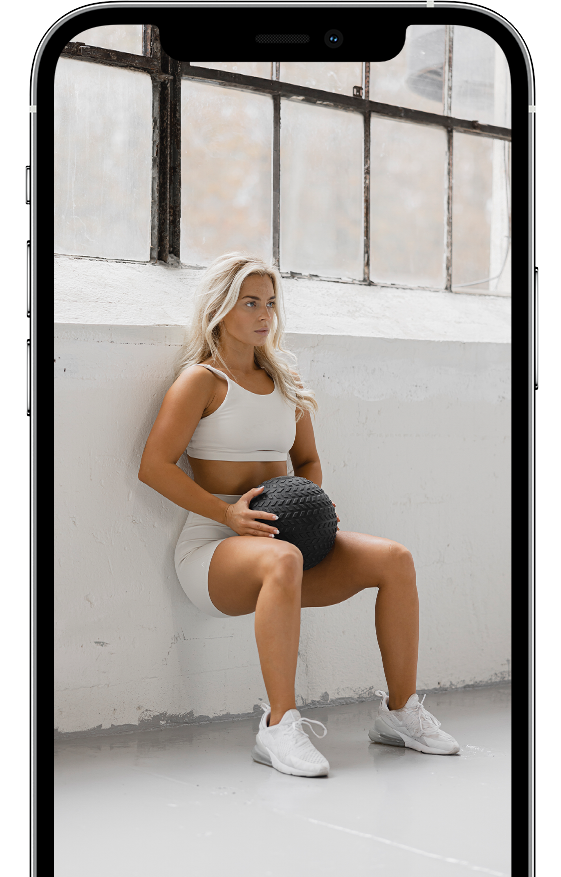 Strong body, stronger heart. shown on a device