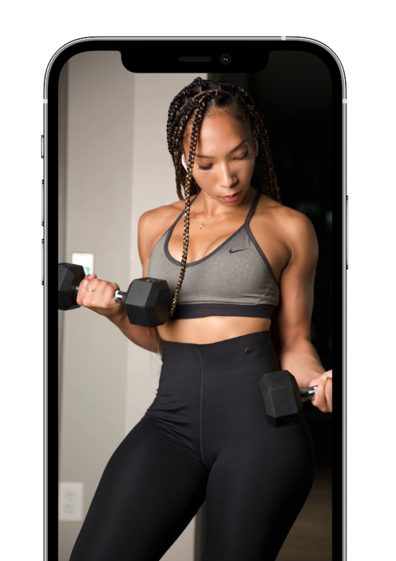 At-home workouts for everyone shown on a device