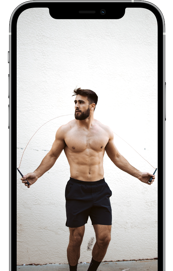 Full-body training
programs shown on a device