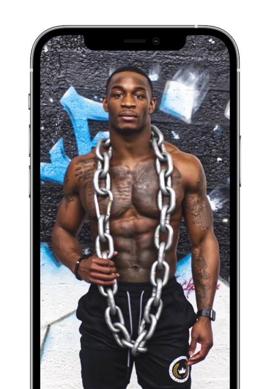 Full-body training
programs shown on a device