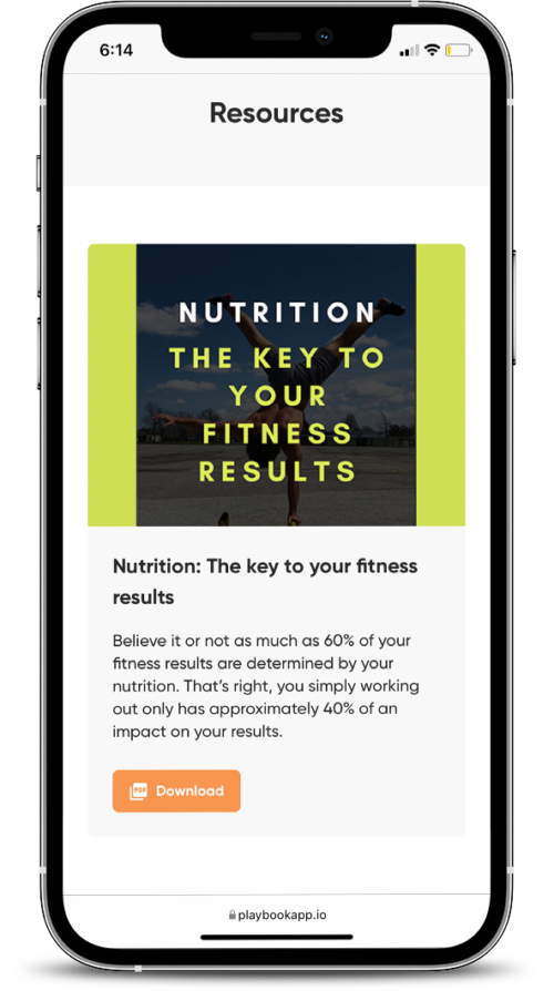 Nutrition Guides shown on a device